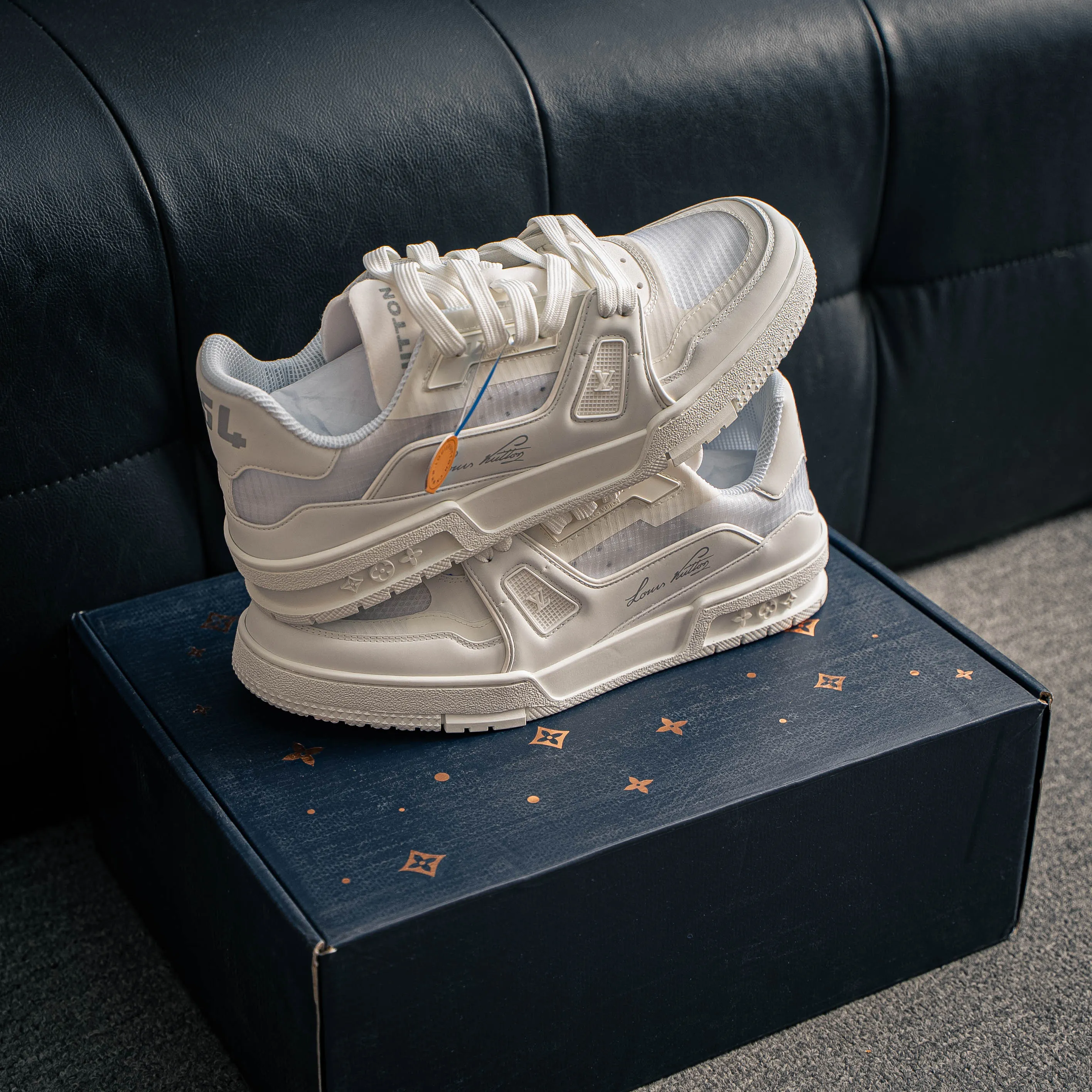 【YS 】 Premium LOUIS VUITTON LV Trainer CUP Mesh Breathable Shoes ✦ ， 37 Series ✦ + Shoes